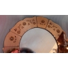 1970′ Miroir Cuivré Avec Décor De Fleurs Églomisés | Biron 1970′ Miroir Cuivré Avec Décor De Fleurs Églomisés