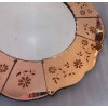 1970′ Miroir Cuivré Avec Décor De Fleurs Églomisés | Biron 1970′ Miroir Cuivré Avec Décor De Fleurs Églomisés