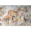 Tissu en lin « animaux de la forêt » | Biron Tissu en lin "animaux de la forêt"