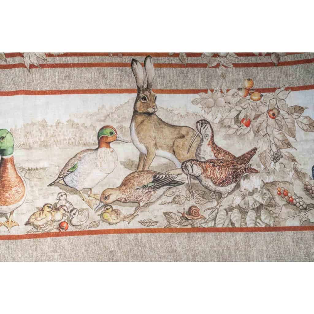 Tissu en lin « animaux de la forêt » | Biron Tissu en lin "animaux de la forêt"
