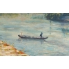 "Bord de rivière" de Elisabeth Dodel, début XXème.