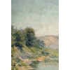 "Bord de rivière" de Elisabeth Dodel, début XXème.