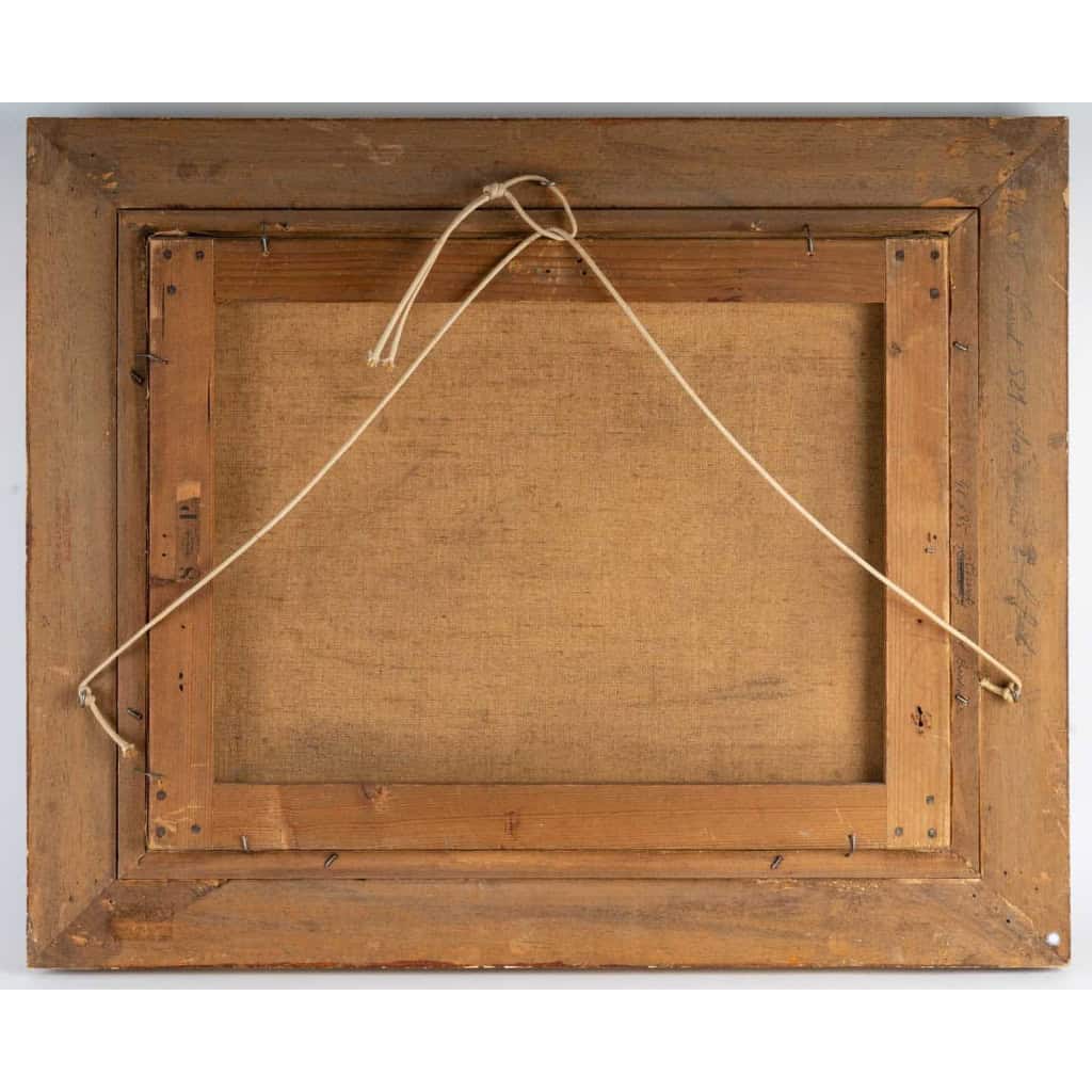 "Bord de rivière" de Elisabeth Dodel, début XXème.
