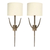 Grande Paire d’Appliques en Bronze par Franco Lapini pour Porta Romana 1978 | Biron |||||