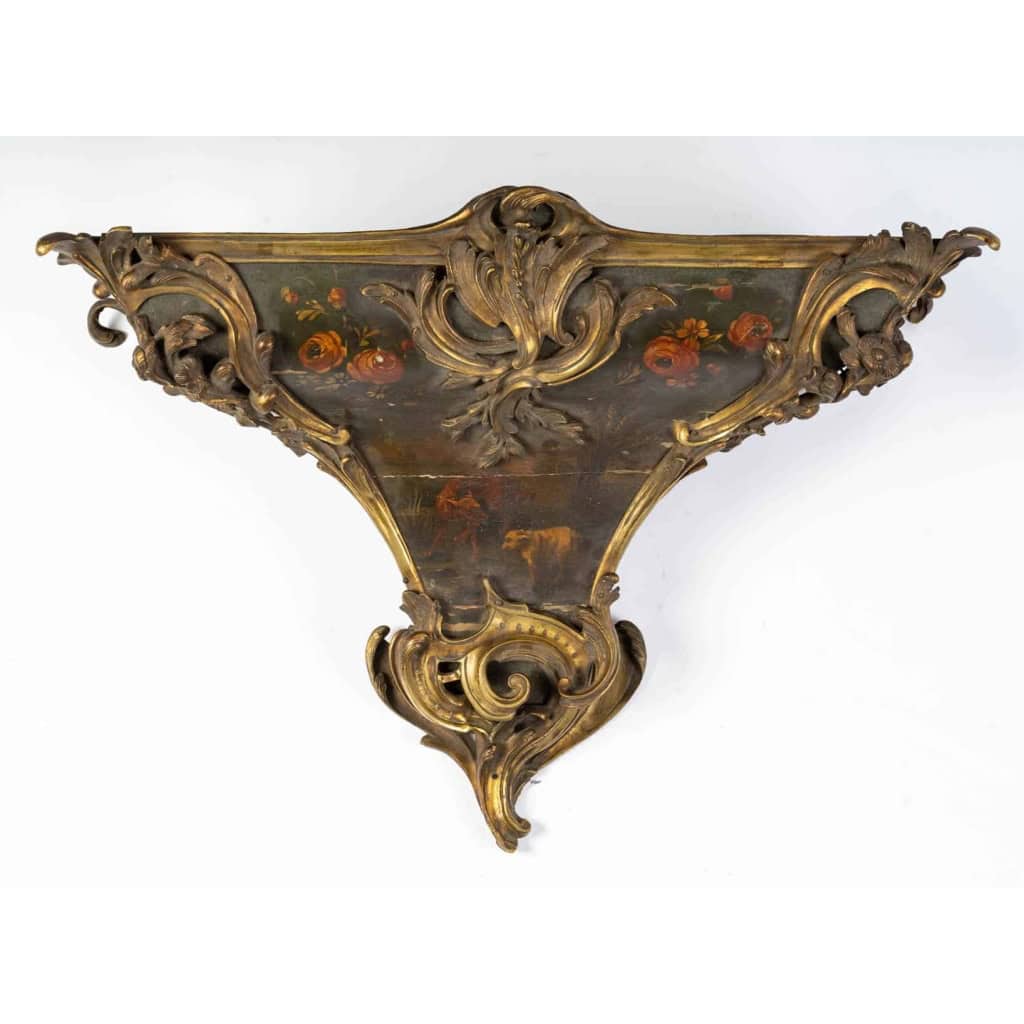 Cartel d’applique en bronze doré et vernis. Style Louis XV. Epoque Napoléon III | Biron Cartel d'applique en bronze doré et vernis. Style Louis XV. Epoque Napoléon III