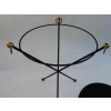 1960/70′ Guéridon Fer Forgé Ornements En Laiton Style Jacques Adnet Diamètre 49 cm | Biron 1960/70′ Guéridon Fer Forgé Ornements En Laiton Style Jacques Adnet Diamètre 49 cm