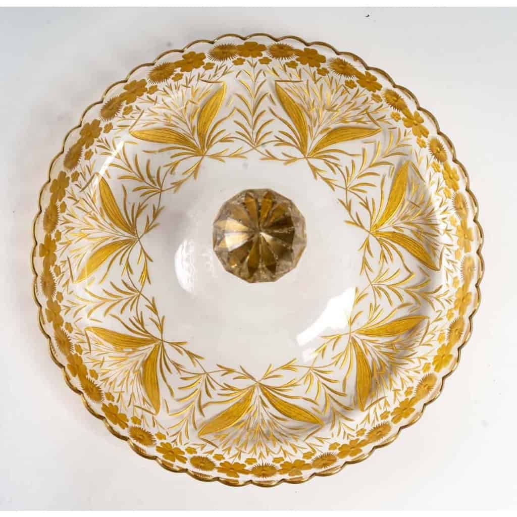 Vide poche 1900, en cristal doré