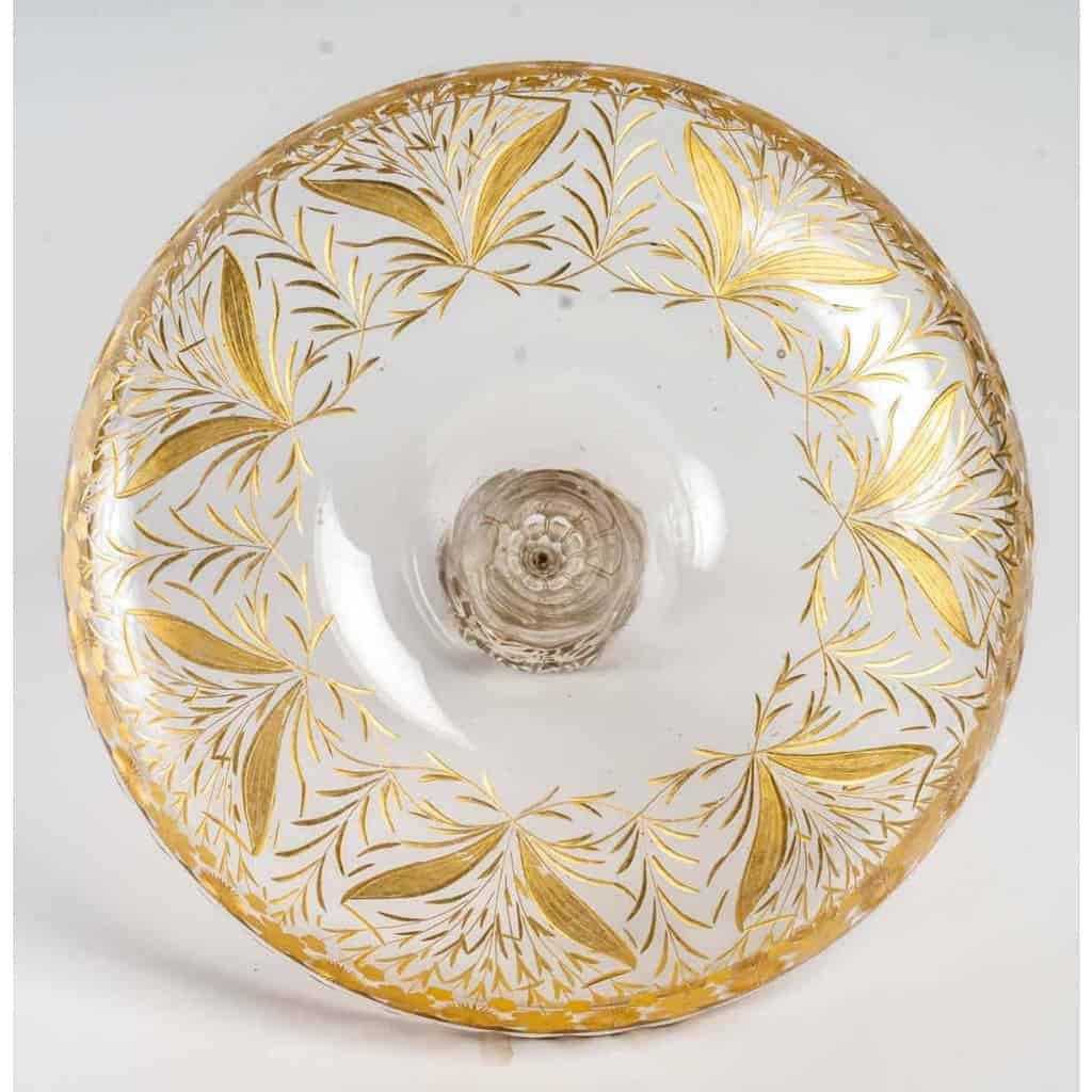 Vide poche 1900, en cristal doré