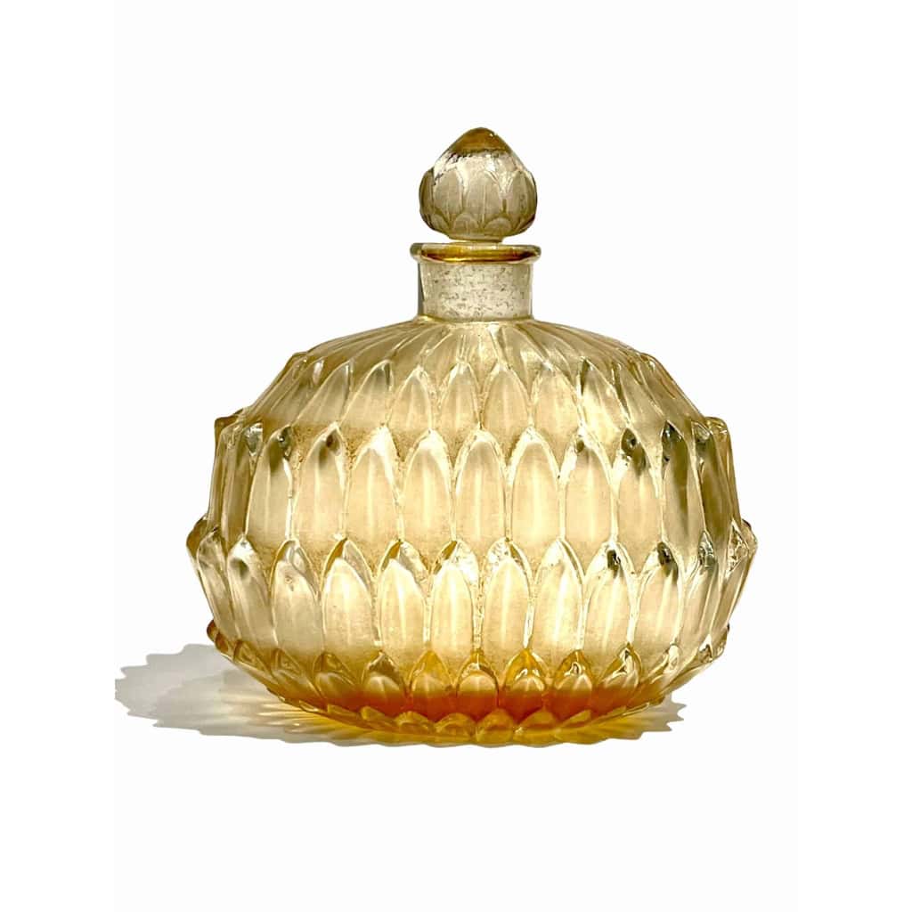 Flacon « Amélie » verre blanc patiné sépia de René LALIQUE | Biron |||||||
