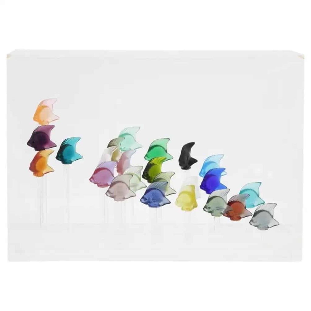 Lalique France, Aquarium 24 Fishes, Scalars | Biron ||