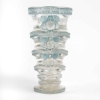 Vase « Saint Marc » verre blanc patiné bleu de René LALIQUE | Biron Vase "Saint Marc" verre blanc patiné bleu de René LALIQUE