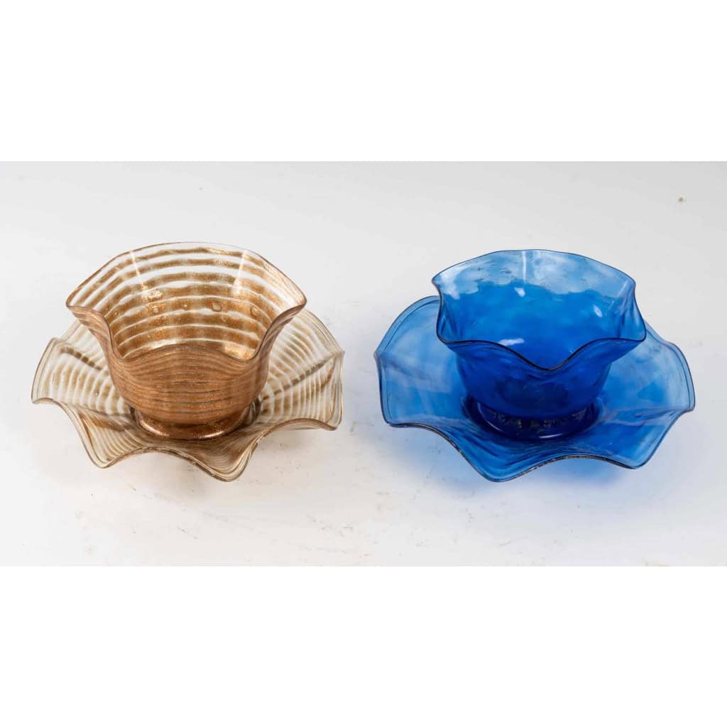 Coupes et soucoupes Salviati, XIXème | Biron Coupes et soucoupes Salviati, XIXème