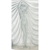 Vase « Terpsichore » verre blanc patiné bleu de René LALIQUE | Biron Vase "Terpsichore" verre blanc patiné bleu de René LALIQUE