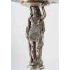 coupe en bronze argenté suportée par une figure de chasseur | Biron coupe en bronze argenté suportée par une figure de chasseur