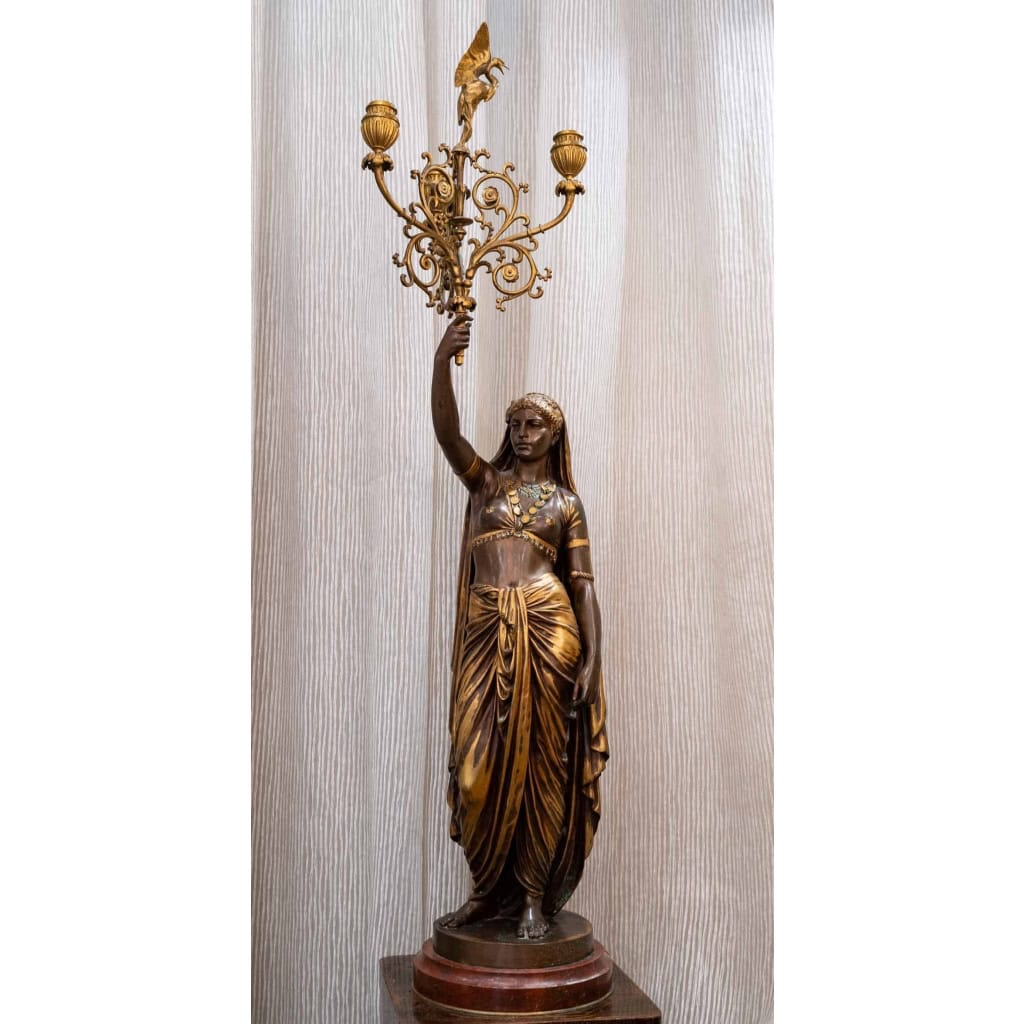 Bronze torchère signé de Guillemin | Biron |||||||||