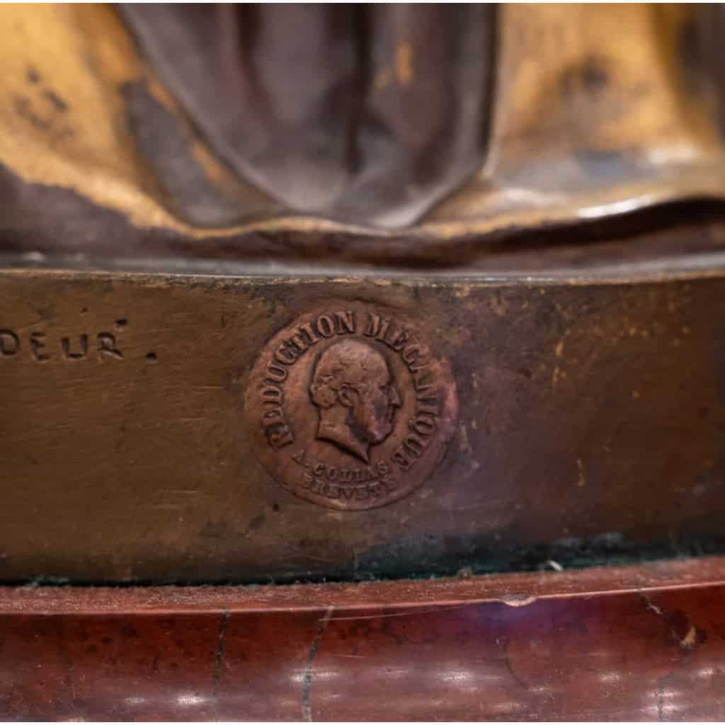 Bronze torchère signé de Guillemin | Biron Bronze torchère signé de Guillemin 