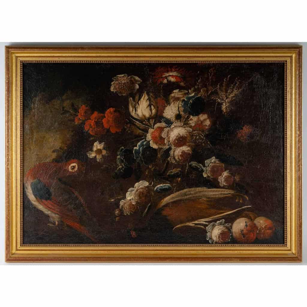 une paire de natures mortes aux fleurs.Huiles sur toiles Italie 17 eme siecle | Biron une paire de natures mortes aux fleurs.Huiles sur toiles Italie 17 eme siecle