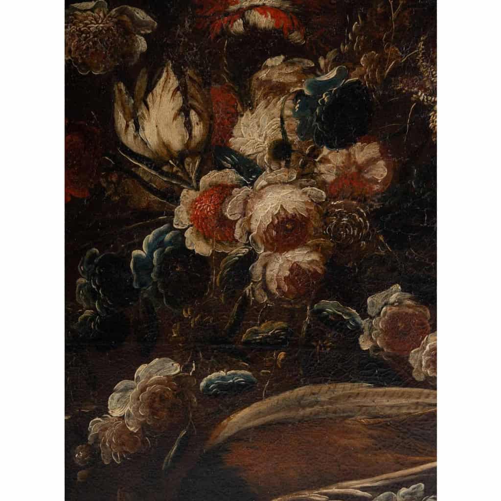 une paire de natures mortes aux fleurs.Huiles sur toiles Italie 17 eme siecle | Biron une paire de natures mortes aux fleurs.Huiles sur toiles Italie 17 eme siecle