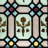 Vitraux aux motifs fleuris XIXème | Biron Vitraux aux motifs fleuris XIXème
