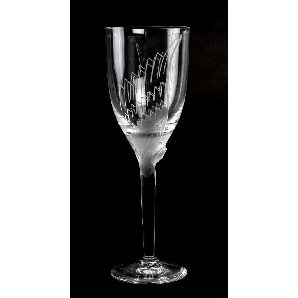 Verre Lalique « Ange au sourire » | Biron Verre Lalique "Ange au sourire"