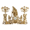 A Monumental Napoleon III Ormulu and white Marble Clock Set by Henri Vian (1860-1905) | Biron |||||||