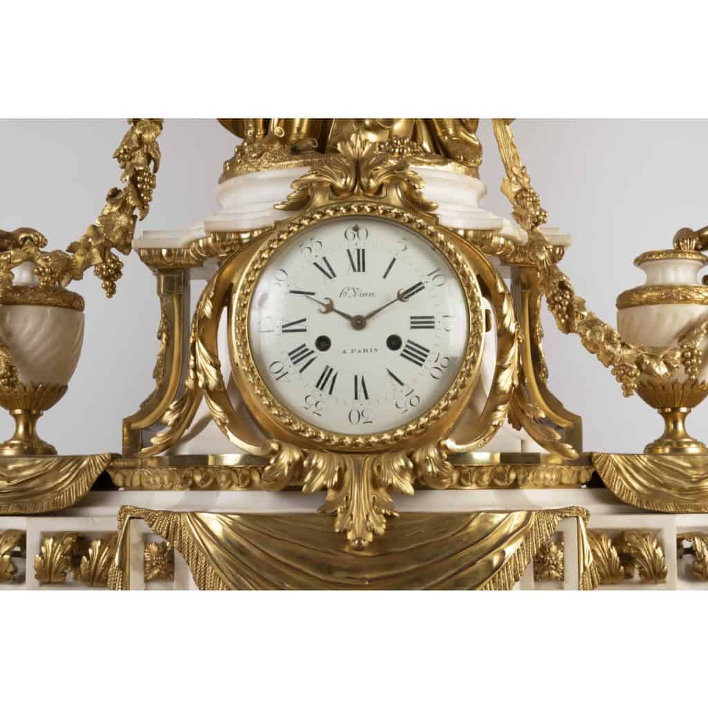 A Monumental Napoleon III Ormulu and white Marble Clock Set by Henri Vian (1860-1905) | Biron A Monumental Napoleon III Ormulu and white Marble Clock Set by Henri Vian (1860-1905)