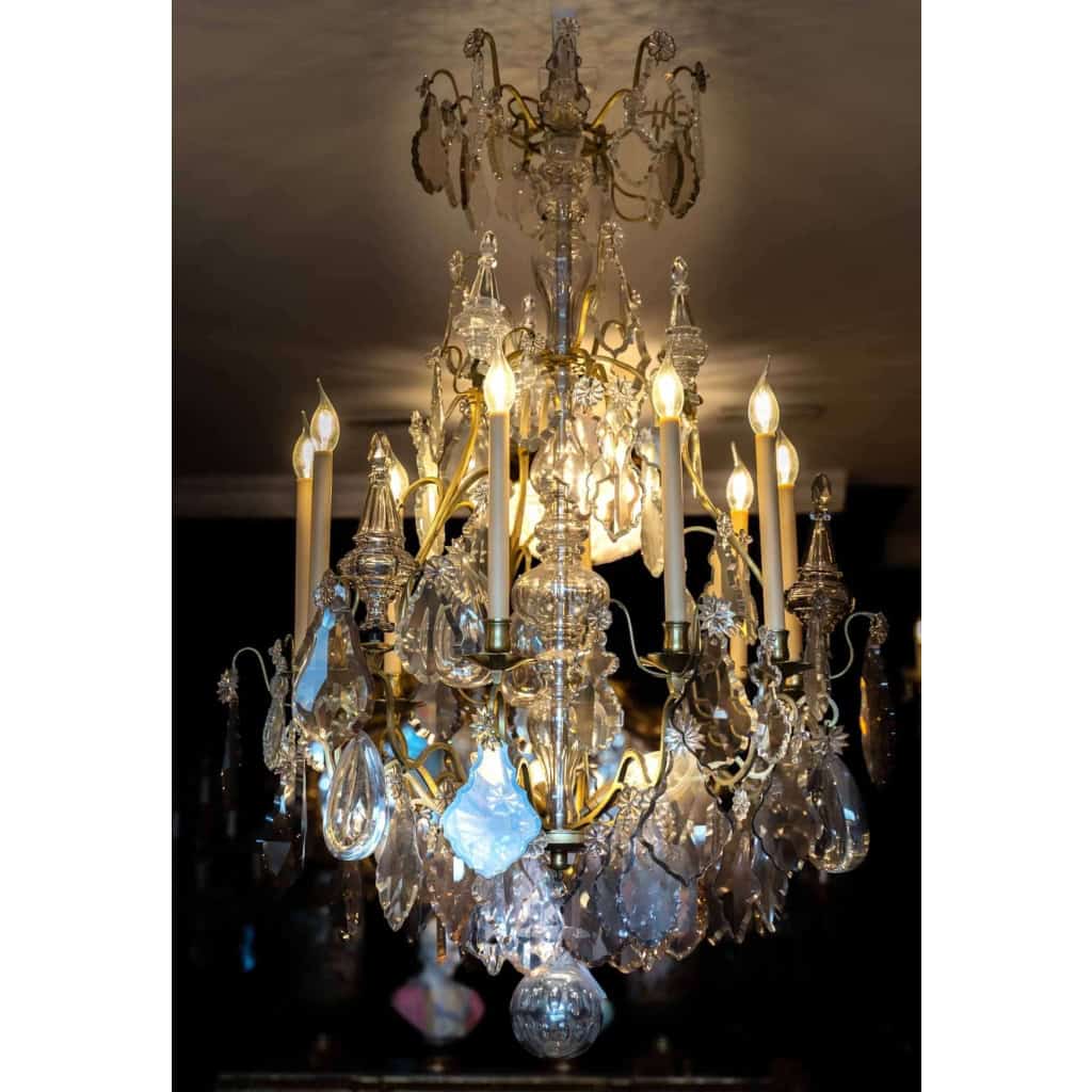 Très grand lustre en cristal, fin XIXème. | Biron ||||||||