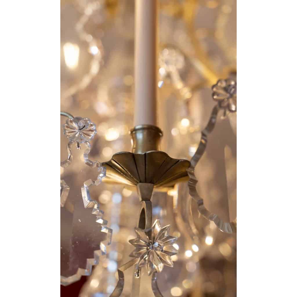 Très grand lustre en cristal, fin XIXème. | Biron Très grand lustre en cristal, fin XIXème.
