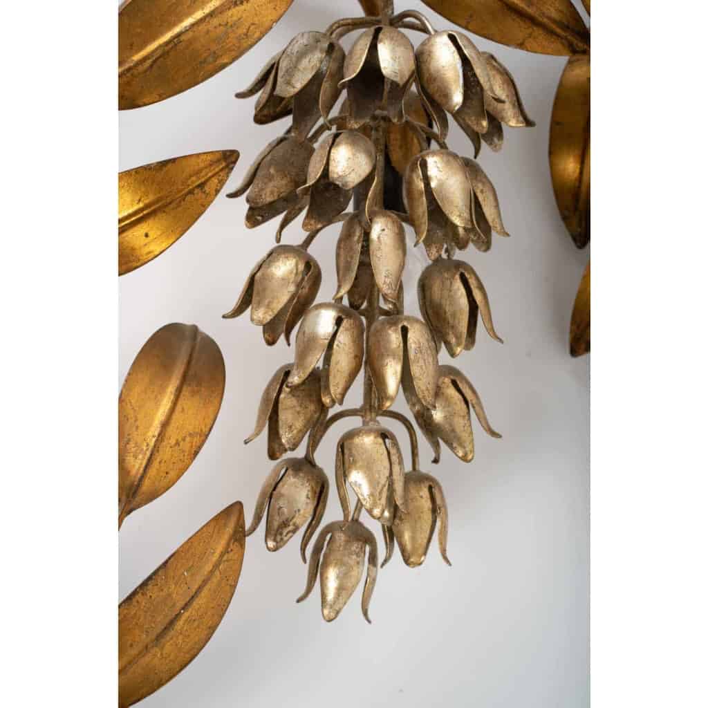 Applique des années 1960 en métal doré et argenté | Biron Applique des années 1960 en métal doré et argenté