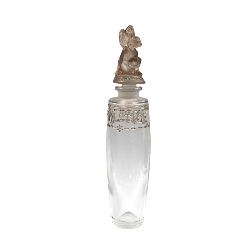 Flacon « Le Prestige » verre blanc patiné sépia de Julien VIARD pour GUELDY | Biron ||||||||||