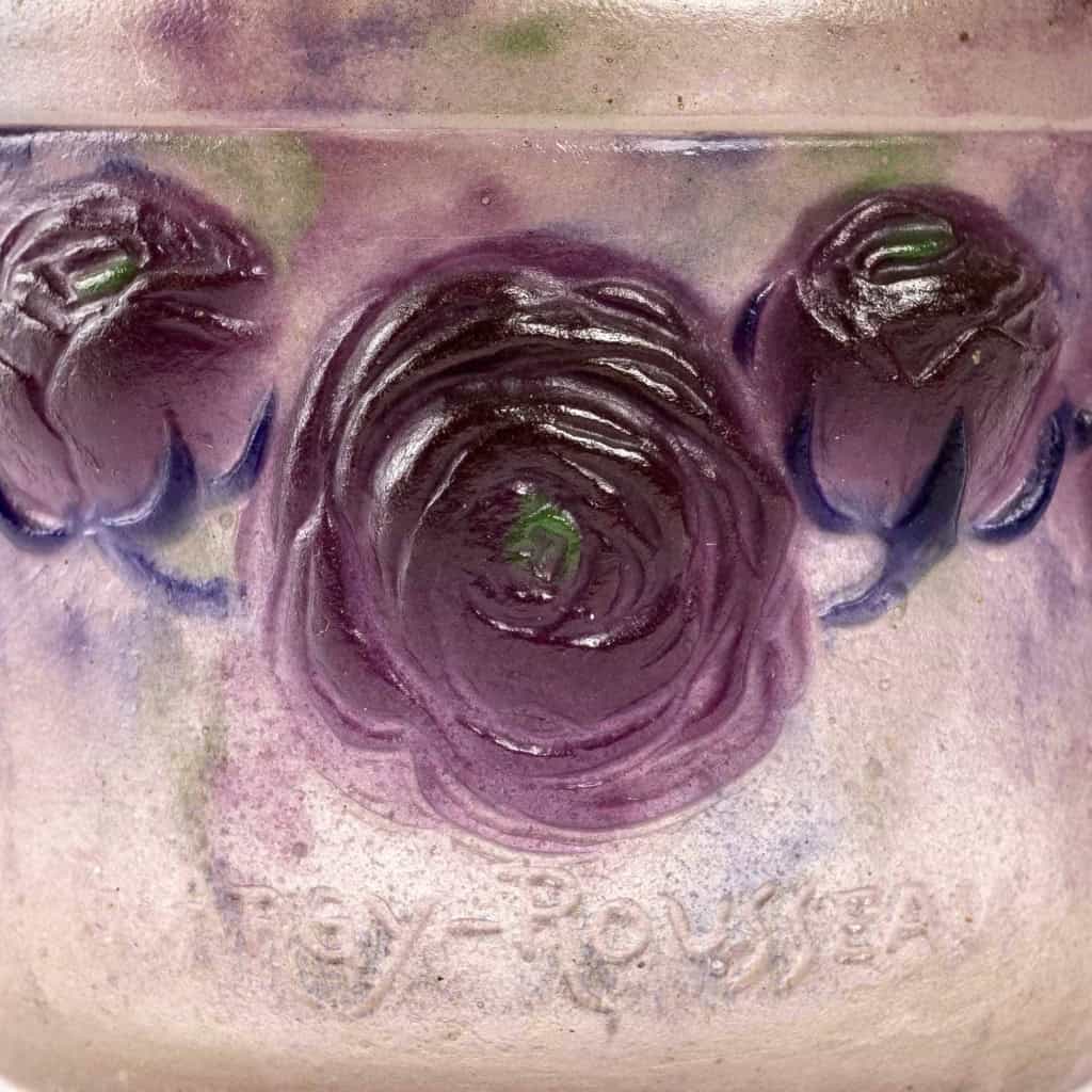 Boîte « Roses », « Renonculus » pâte de verre blanche, verte, violette, bleue de Gabriel ARGY-ROUSSEAU | Biron Boîte "Roses", "Renonculus" pâte de verre blanche, verte, violette, bleue de Gabriel ARGY-ROUSSEAU 