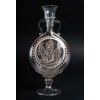 Vase venitien, fin XVIIIème/ Début XIXème emaillé noir et blanc
