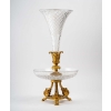 Coupe avec cône en cristal et bronze XIXème siècle