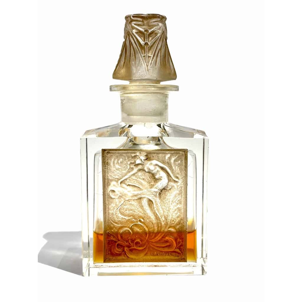 Flacon « L’Effleurt » verre blanc patiné sépia de René LALIQUE pour COTY | Biron |||||||||