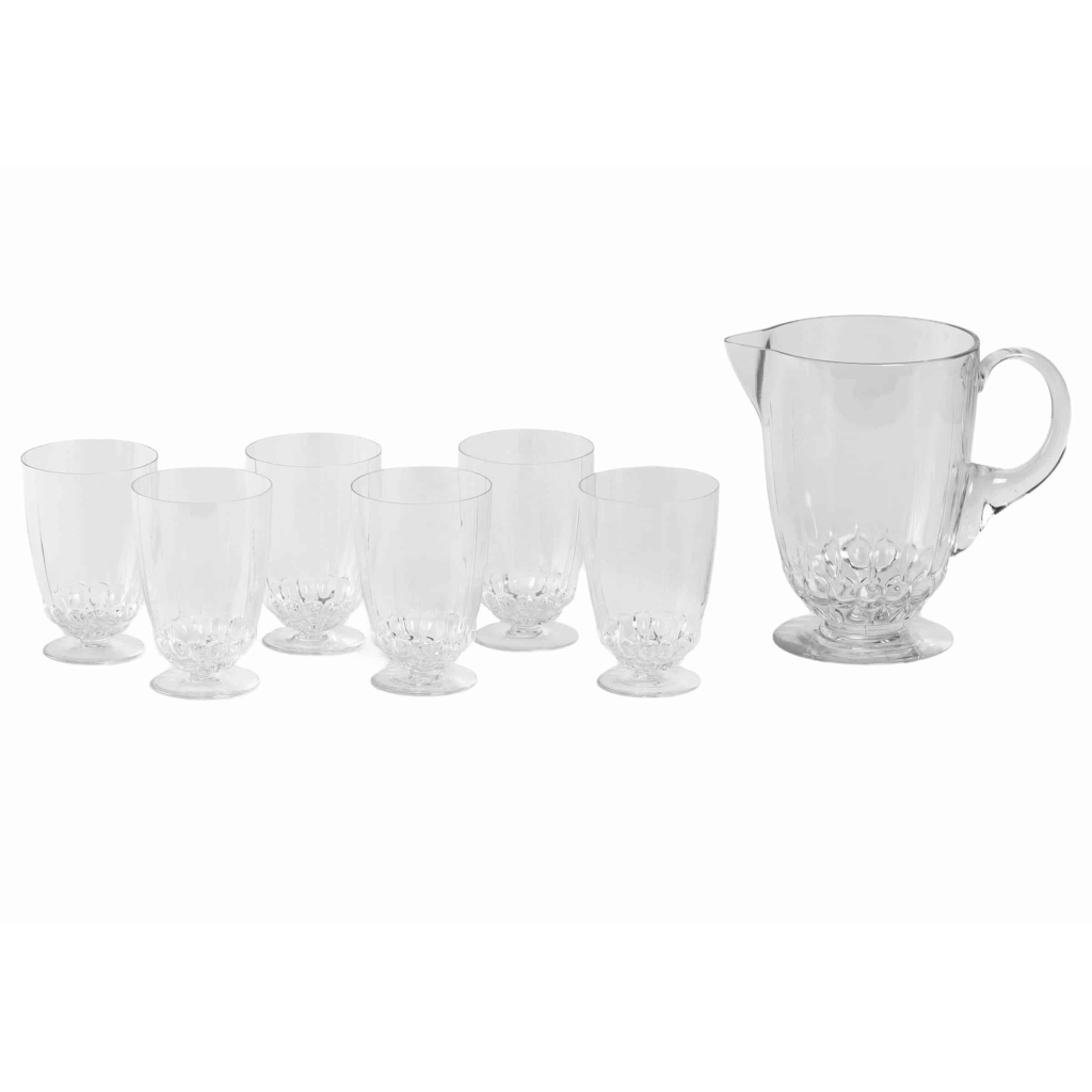 Service à Orangeade « Blois » verre blanc de René LALIQUE – 7 pièces | Biron |||||||