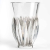 Vase « Gerardmer » verre blanc patiné gris de René LALIQUE | Biron Vase "Gerardmer" verre blanc patiné gris de René LALIQUE