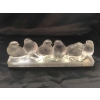 Ensemble de six moineaux sur une branche R. Lalique | Biron ||||||||