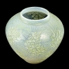 Vase « Estérel » verre opalescent double couche patiné vert de René LALIQUE | Biron Vase "Estérel" verre opalescent double couche patiné vert de René LALIQUE