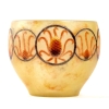 Coupe « Chardons des Alpes » pâte de verre jaune, orange et noir créée par Gabriel ARGY-ROUSSEAU | Biron ||||||||