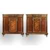 A Pair of French 19th Century Louis XVI St. Mahogany and Ormulu Mounted Meuble d’appui after Henry Dasson. | Biron ||