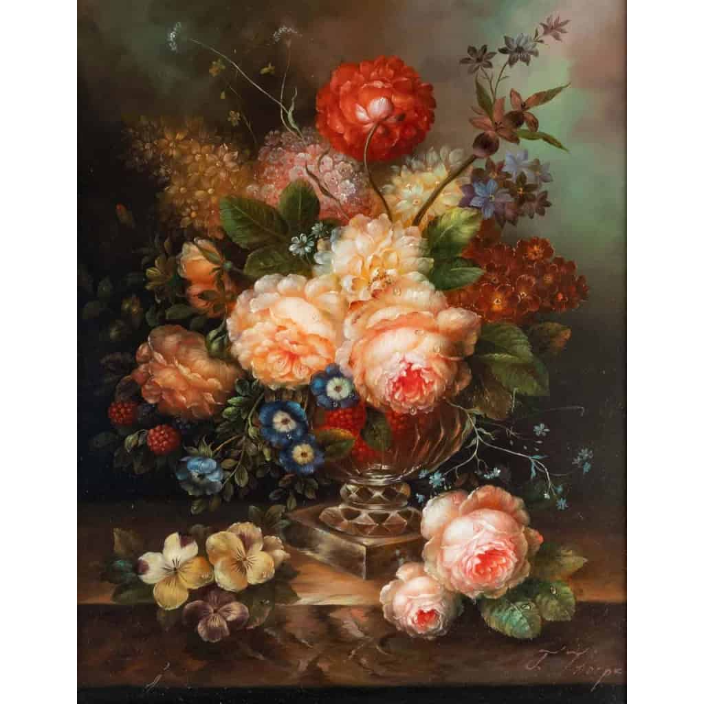 Vase de fleurs de John Thorpe, XXème