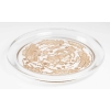 Coupe Plat « Bélier » cristal blanc patiné sépia de Marc LALIQUE | Biron Coupe Plat "Bélier" cristal blanc patiné sépia de Marc LALIQUE