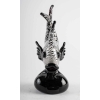 Poisson noir et argent , Murano, années 1950