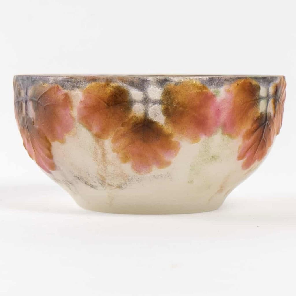 Coupe « Feuilles Larges » pâte de verre de Gabriel ARGY-ROUSSEAU | Biron ||||||||