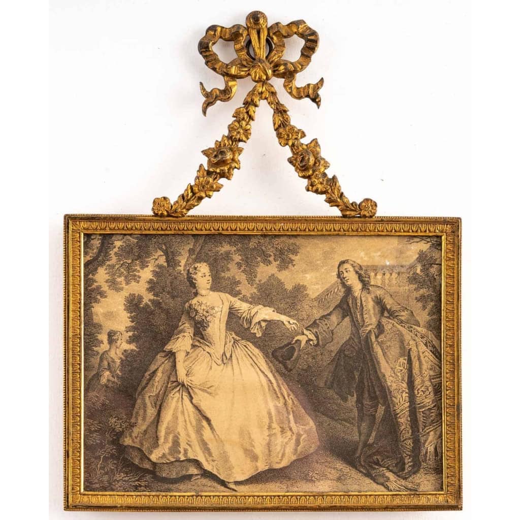 Paire de Cadres en Bronze Doré de Style Louis XV, XIXème siècle. | Biron Paire de Cadres en Bronze Doré de Style Louis XV, XIXème siècle.
