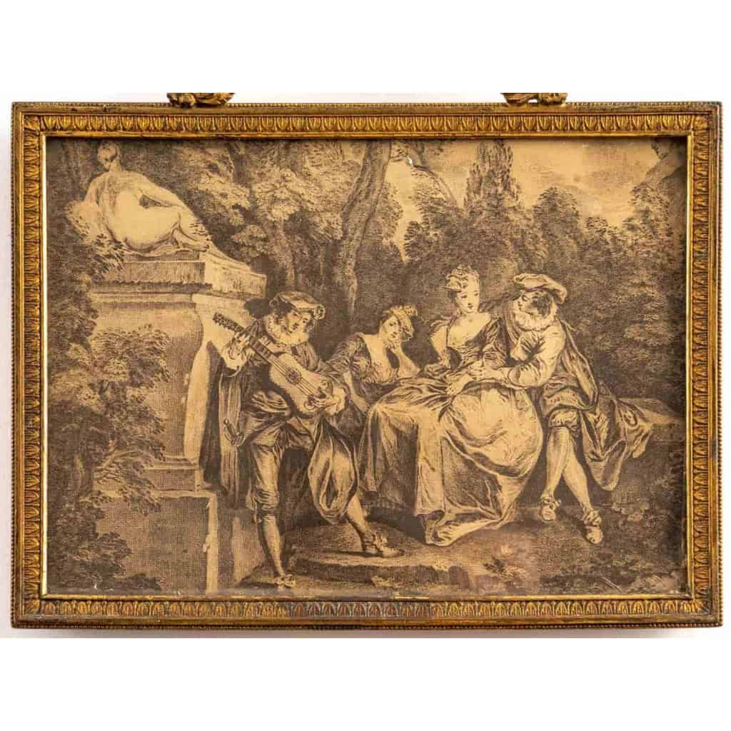Paire de Cadres en Bronze Doré de Style Louis XV, XIXème siècle. | Biron Paire de Cadres en Bronze Doré de Style Louis XV, XIXème siècle.