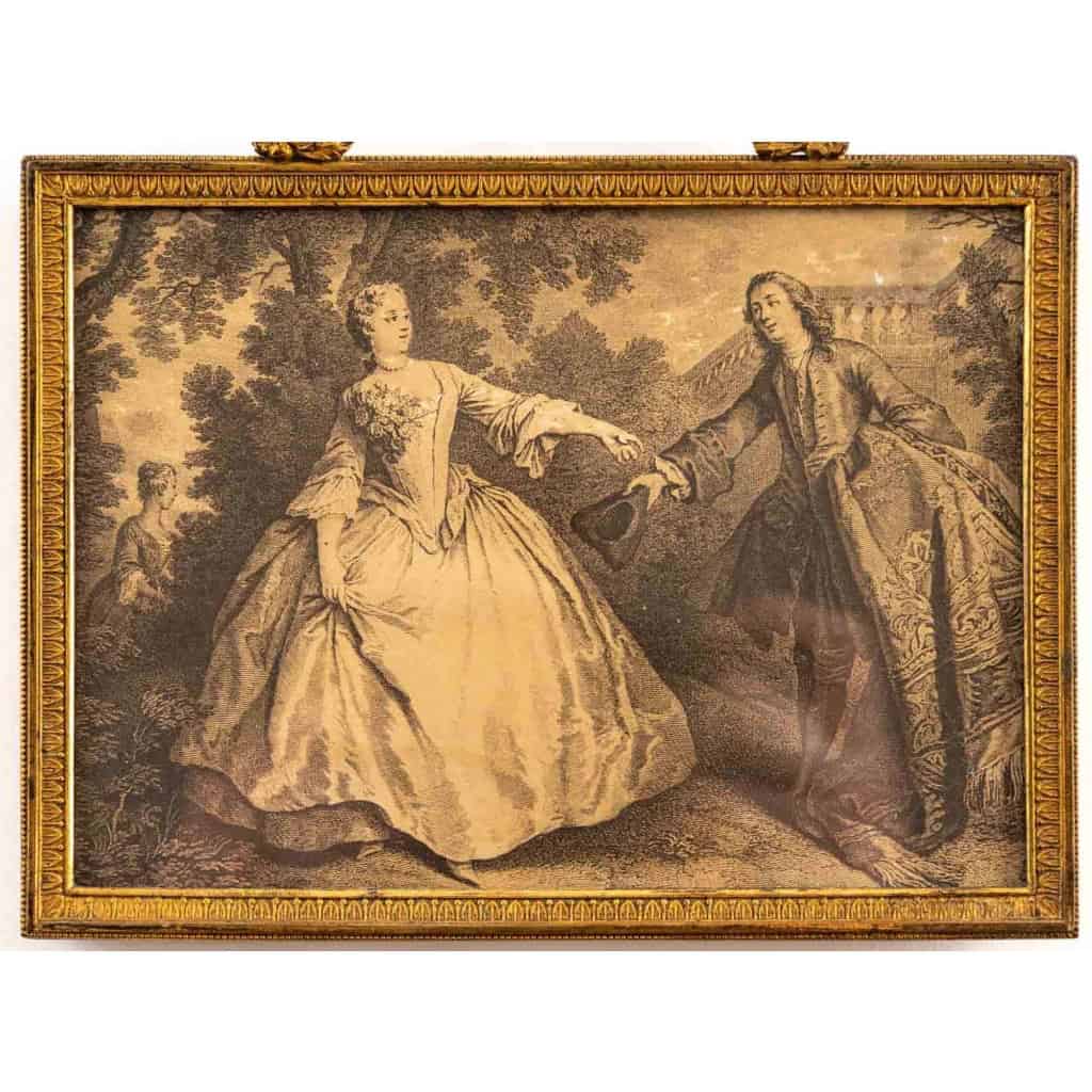 Paire de Cadres en Bronze Doré de Style Louis XV, XIXème siècle. | Biron Paire de Cadres en Bronze Doré de Style Louis XV, XIXème siècle.