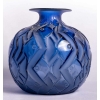 Vase « Penthièvre » verre bleu saphir de René LALIQUE | Biron ||||||||