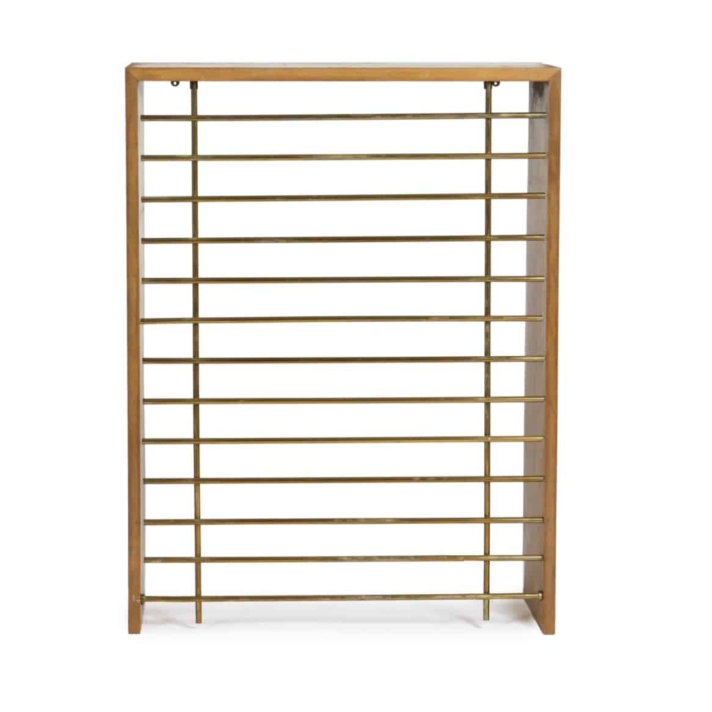 Raphaël ‘1912-2000’ Console/ cache-radiateur, poirier et laiton, XXth | Biron ||