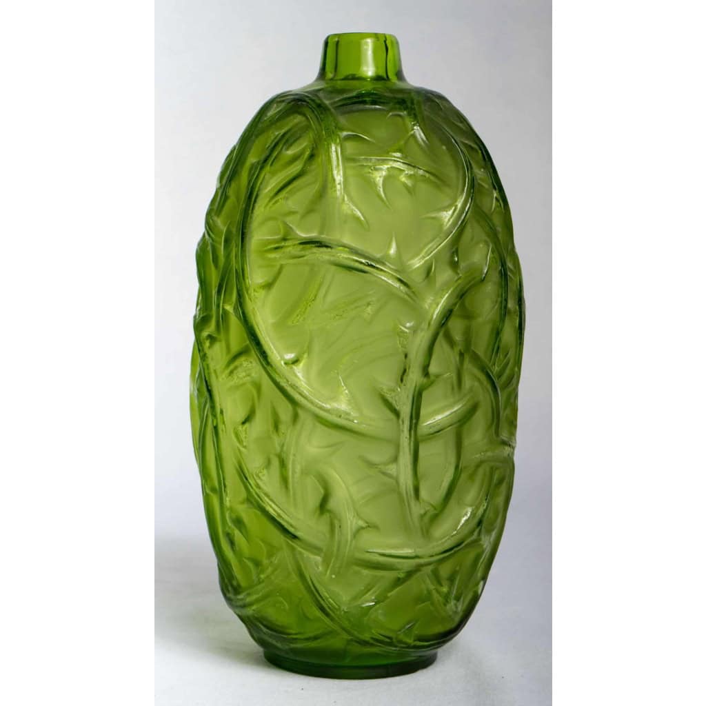 Vase « Ronces » verre vert absinthe de René LALIQUE | Biron |||||
